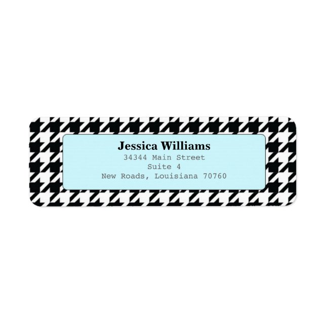 Stylish Houndstooth Label (Front)