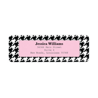 Stylish Houndstooth Label