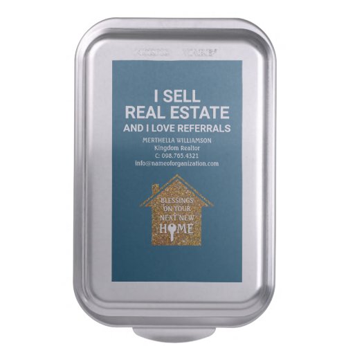 Stylish I Sell Real Estate Love Referrals Realtor Cake Pan