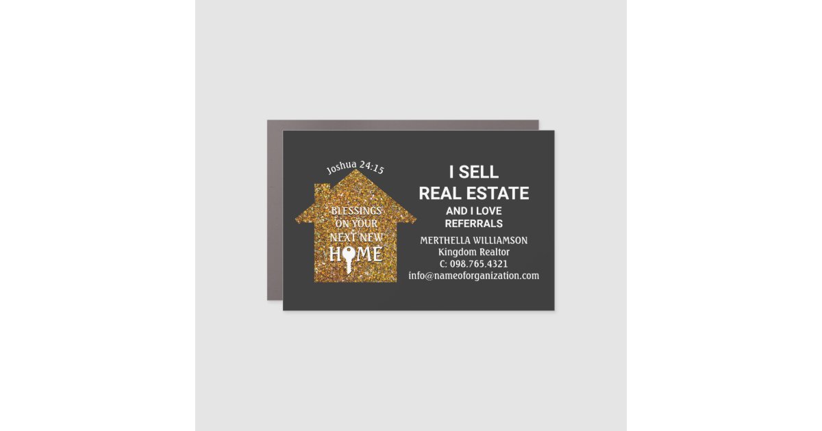 Stylish I SELL REAL ESTATE Realtor Car Magnet | Zazzle