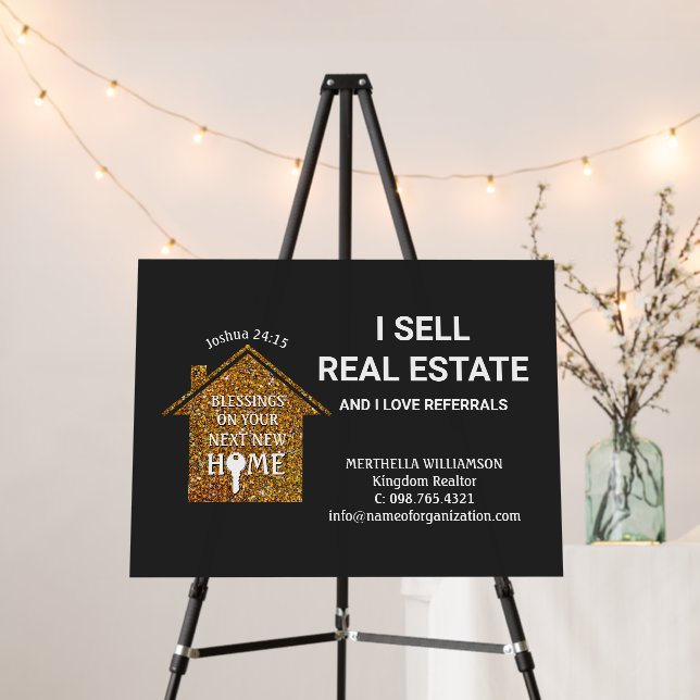 Stylish I SELL REAL ESTATE Realtor Foam Board (In Situ (Stand))
