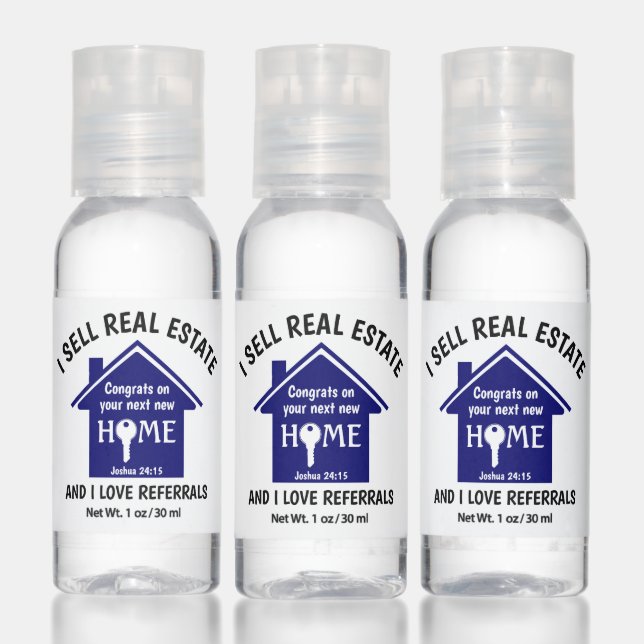 Stylish I SELL REAL ESTATE Realtor Hand Sanitizer (Set)