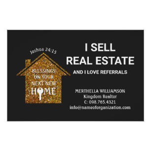 Stylish I SELL REAL ESTATE Realtor Poster