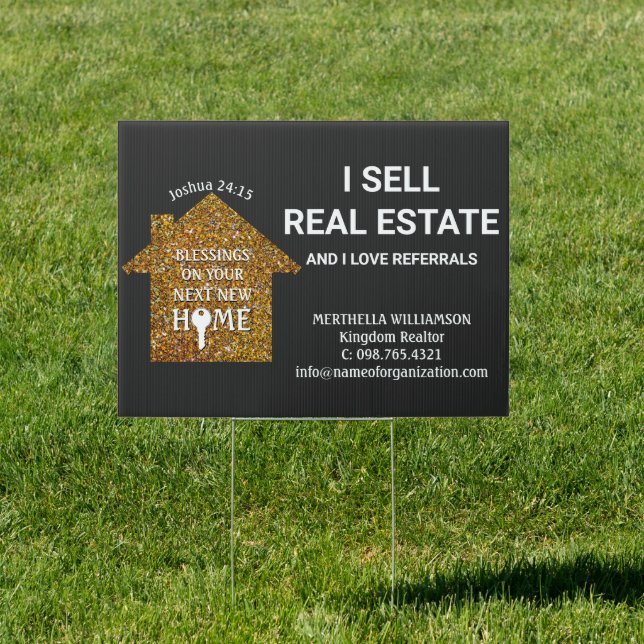 Stylish I SELL REAL ESTATE Realtor Sign (Insitu)