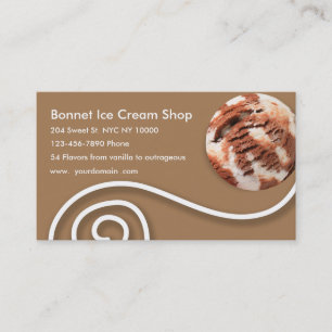 Stylish Ice Cream Business Cards