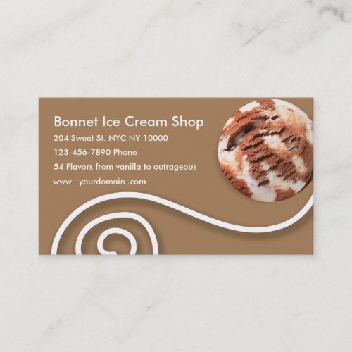 Stylish Ice Cream Business Cards