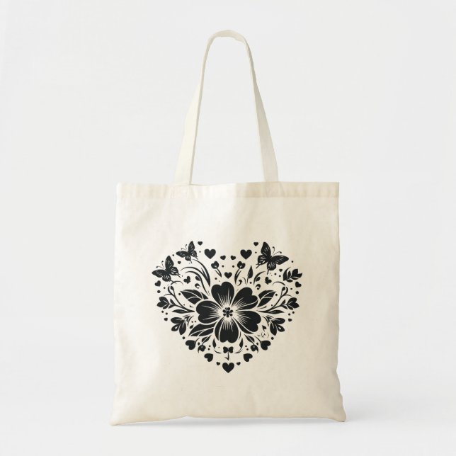 Stylish Illustration Minimalist Tote Bag (Front)