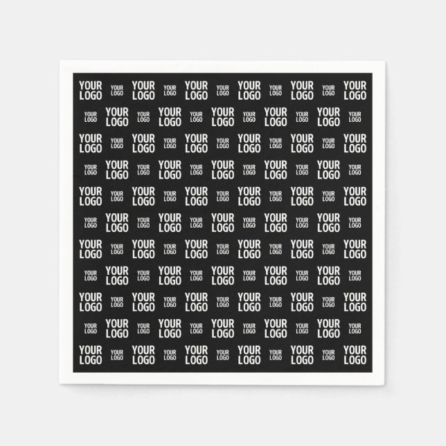 Stylish Image, Design or Business Logo Pattern  Napkins (Front)