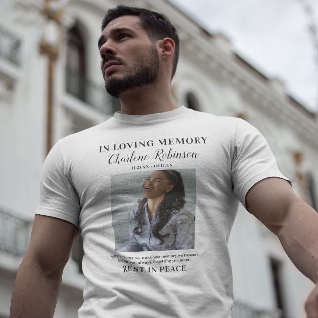 Stylish In Loving Memory | Photo Memorial T-Shirt (Creator Uploaded)
