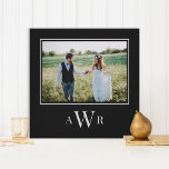 Stylish Initials Editable Color Wrapped Canvas<br><div class="desc">Preserve the precious moments with personalized wall decor. Makes a great gift!</div>