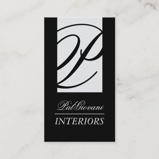 Customizable Stylish Interior Designer Business Card