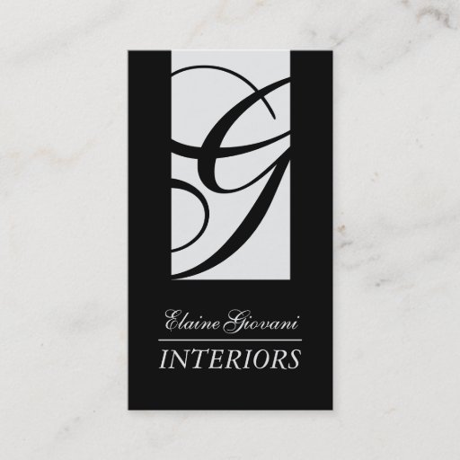 Customizable Stylish Interior Designer Business Card
