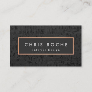 Stylish Interior Designer Copper Frame Cork Board Business Card