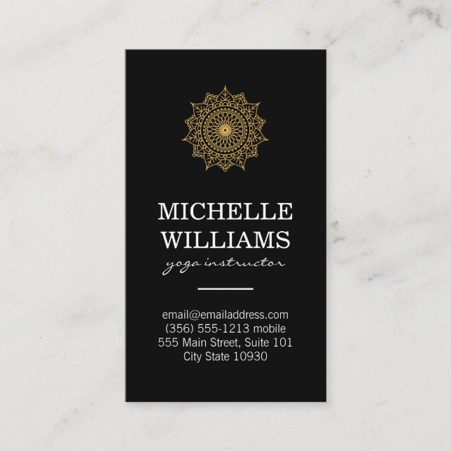 Stylish Intricate Natural Pattern Business Card (Front)