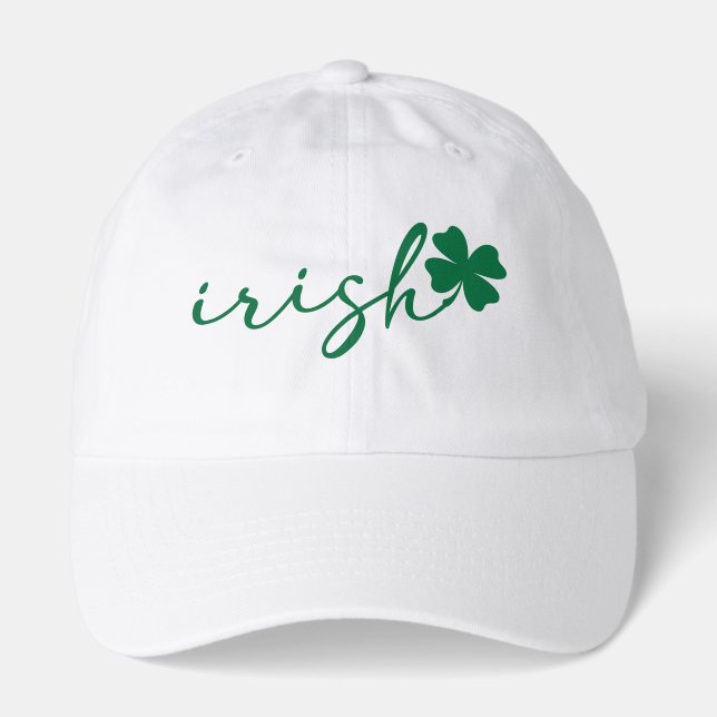 Stylish Irish Four-Leaf Clover Hat (Front)