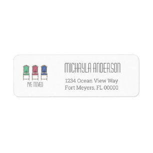 Stylish I've Moved l New Return Address Label