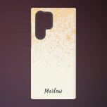Stylish Ivory with Gold Glitter Samsung Galaxy S22 Ultra Case<br><div class="desc">Stylish Ivory with Gold Glitter Samsung Galaxy S22 Ultra Case. Simple,  minimalist,  modern design.</div>