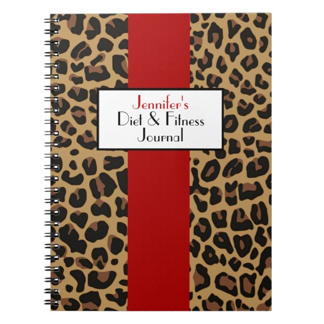 Stylish Jaguar Fur Pattern Custom Journal (Front)