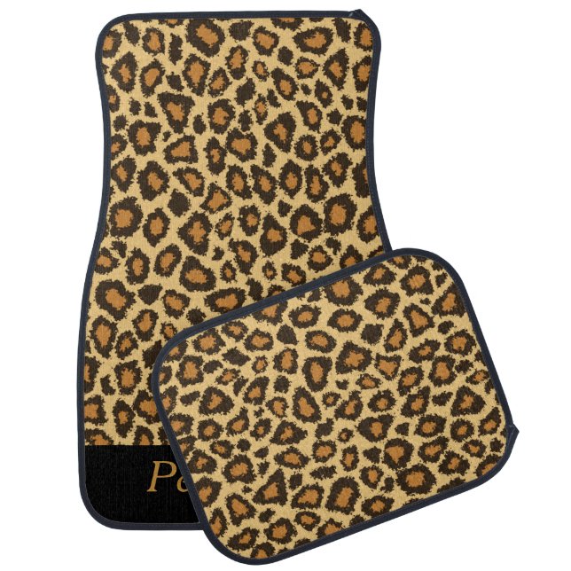 Stylish Jaguar Pattern | Personalize Car Floor Mat (Set)