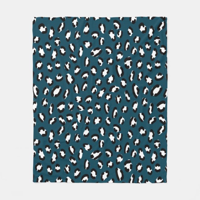 Stylish jaguar skin seamless pattern, animal art.  fleece blanket (Front)