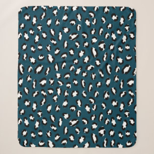 Stylish jaguar skin seamless pattern, animal art. sherpa blanket