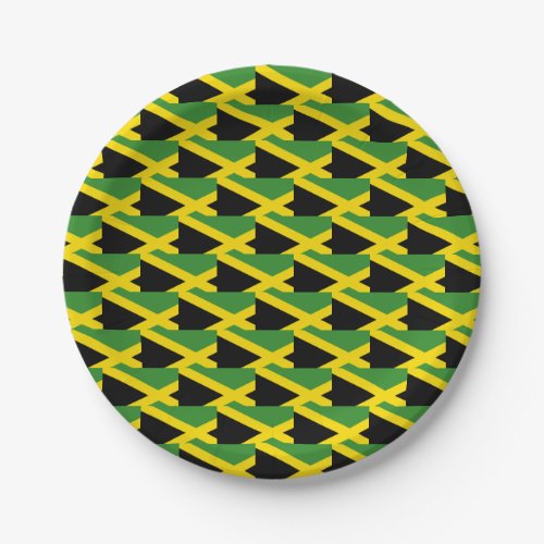 Stylish Jamaica Flag Paper Plates