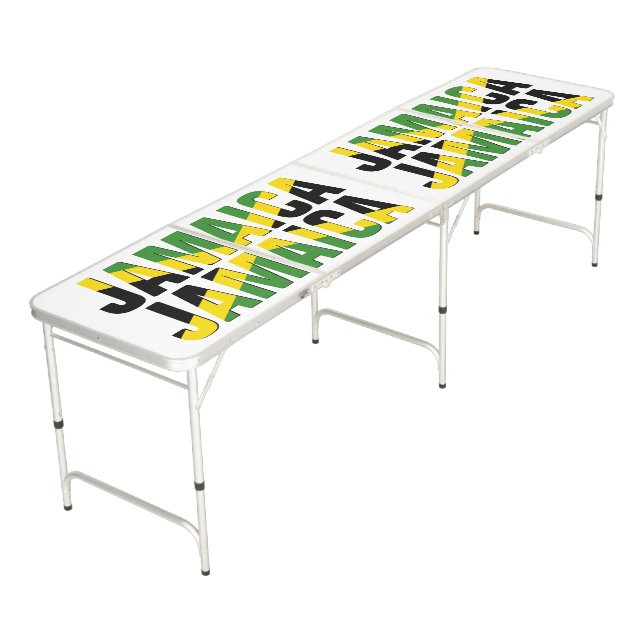 Stylish JAMAICA JAMAICA Beer Pong Table (Angled)