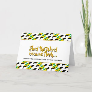 Stylish JAMAICA Word Became Flesh CHRISTMAS Holiday Card