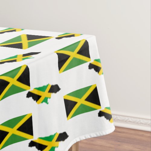Stylish JAMAICAN MAP  Jamaica Flag Tablecloth