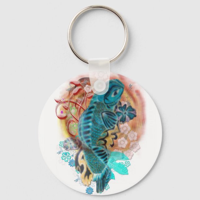 Stylish Japanese Koi Fish Keychain (Front)