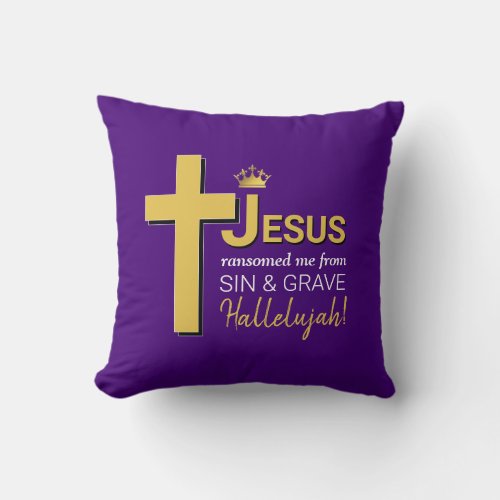 Stylish JESUS RANSOMED ME Christian Throw Pillow