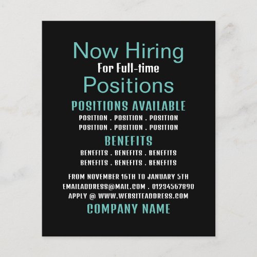 Stylish Job Vacancy Recruitment Advertising Flyer