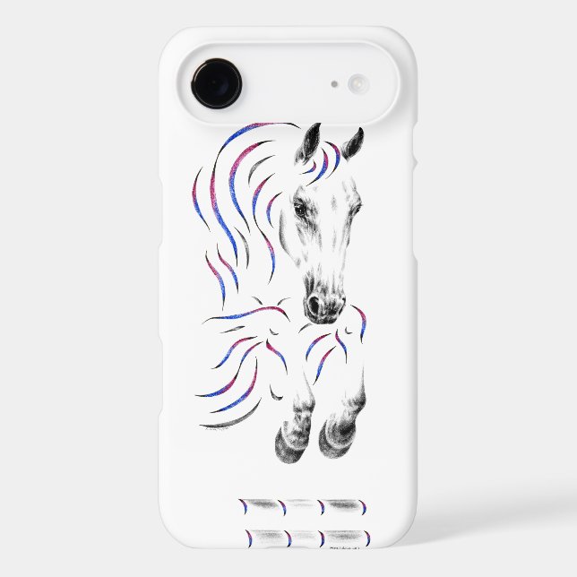 Stylish Jumping Jumper Horse Case-Mate iPhone Case (Back)