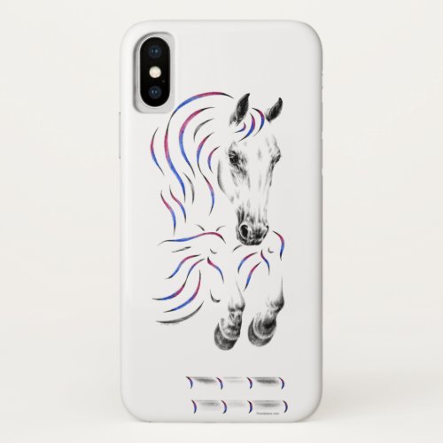 Stylish Jumping Jumper Horse iPhone X Case