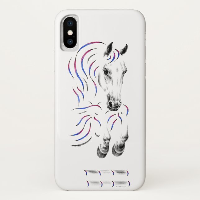 Stylish Jumping Jumper Horse Case-Mate iPhone Case (Back)