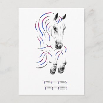Stylish Jumping Jumper Horse Postcard by KelliSwan at Zazzle