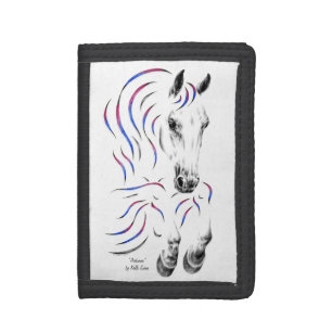 Stylish Jumping Jumper Horse Trifold Wallet