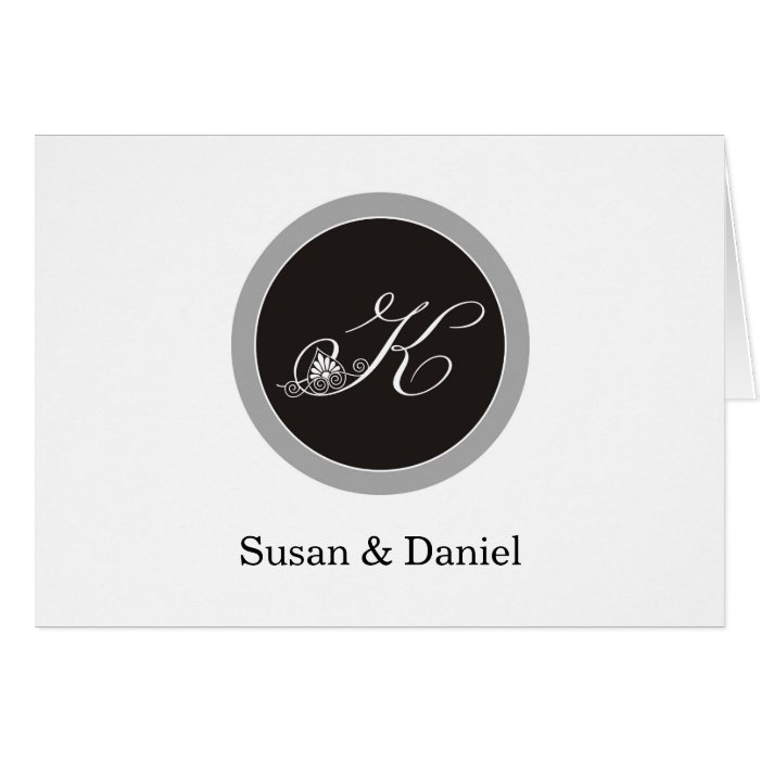 Stylish   K   Monogram Greeting Cards