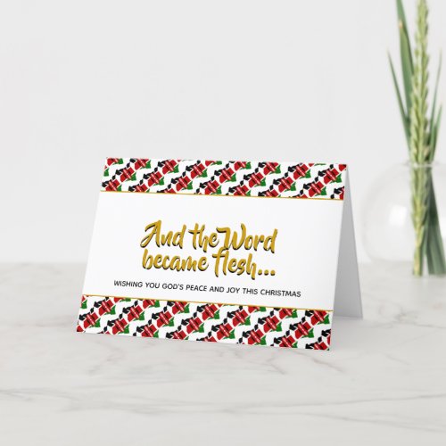 Stylish KENYA Word Became Flesh CHRISTMAS Holiday Card