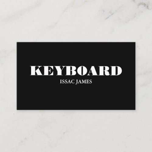 Stylish Keyboardist Professional Musician Business Card