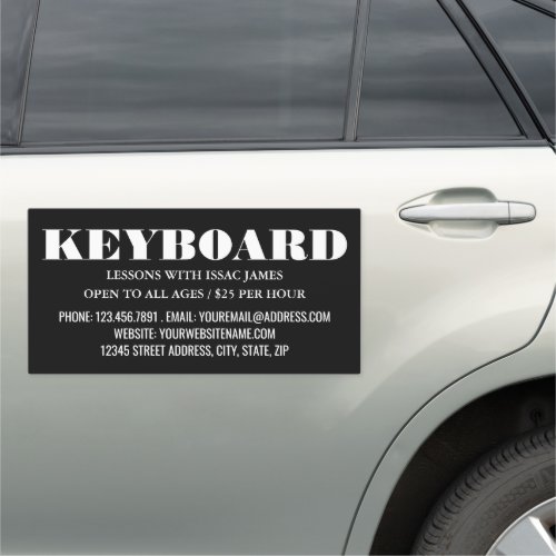 Stylish Keyboardist Professional Musician Car Magnet