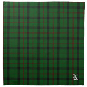 Stylish Kincaid Monogram Tartan Plaid Cloth Napkin