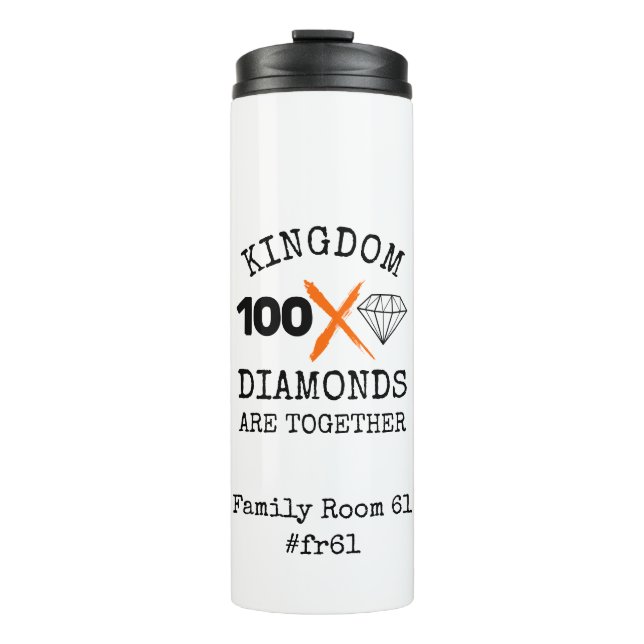 Stylish KINGDOM DIAMONDS FR61 Family Room Thermal Tumbler (Front)