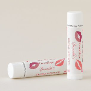Stylish  Kiss Miss Goodbye Red Lips Bridal Shower Lip Balm