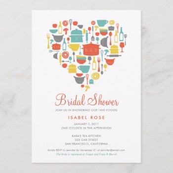 Stylish Kitchen Bridal Shower Invitation by Jolie_Jolie_Design at Zazzle