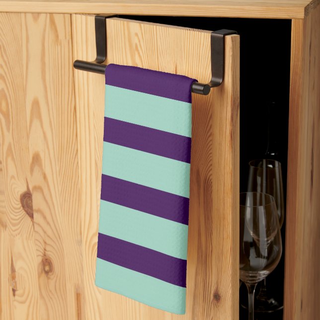 Stylish Kitchen Towel  with Modern Stripe Pattern (Thirds Fold)