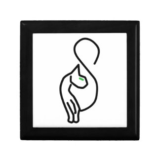 Stylish Kitty Cat Outline Gift Box