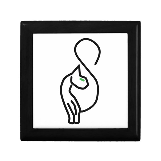 Stylish Kitty Cat Outline Gift Box (Front)