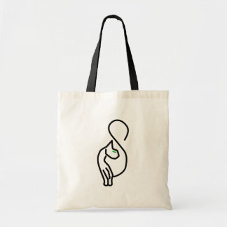 Stylish Kitty Cat Outline Tote Bag