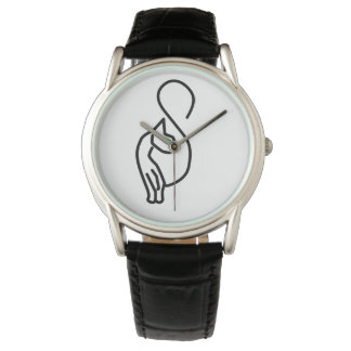 Stylish Kitty Cat Outline Watch